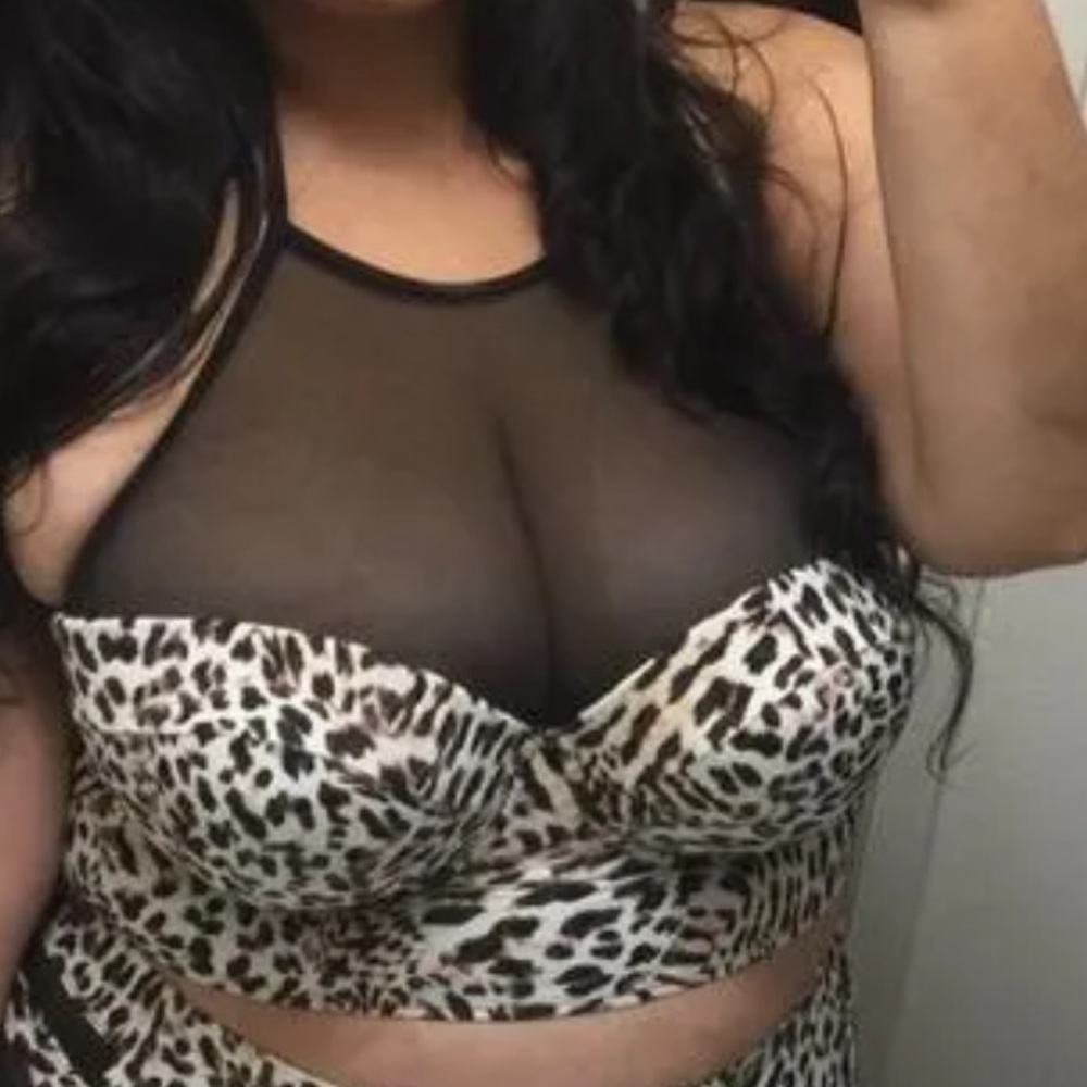 Torrid leopard and mesh underwire bikini top